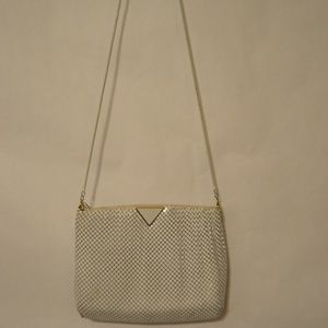 Elka Metal Mesh White Shoulder Bag